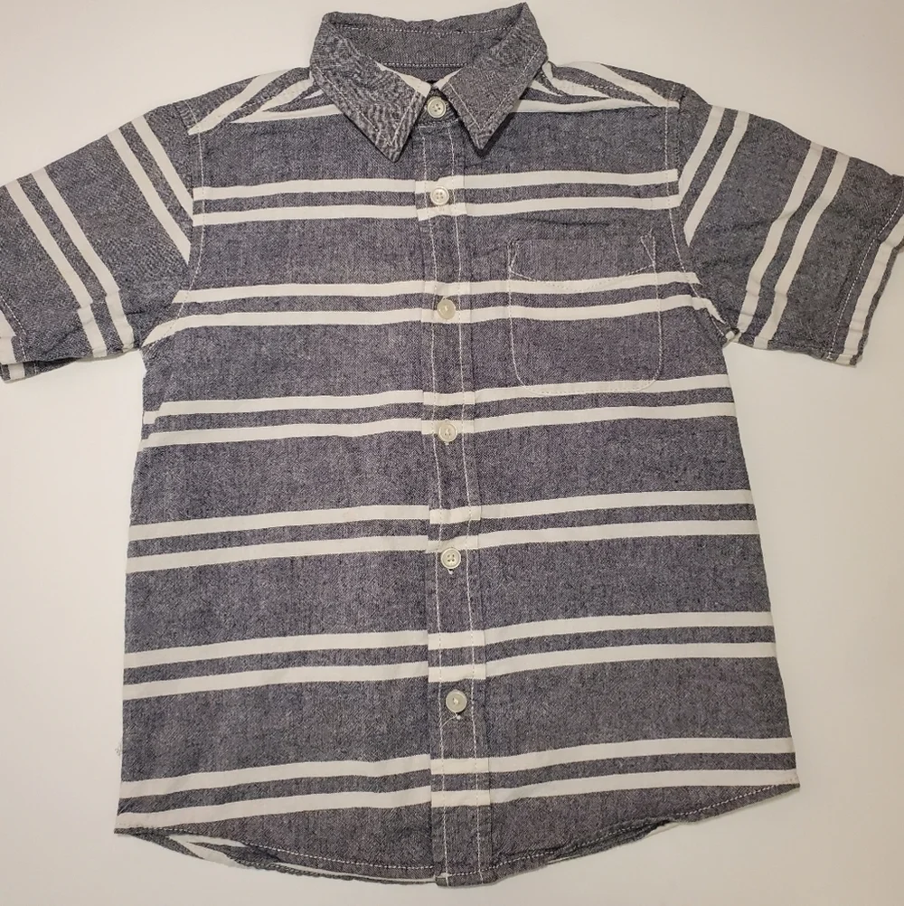 OshKosh B'Gosh Boys Striped Denim Button Up